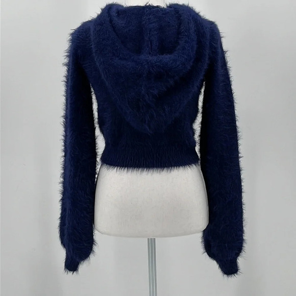 House of Harlow 1960 x Revolve Vaughn Fuzzy Pullover Hoodie Sweater - Small - Picture 5 of 8